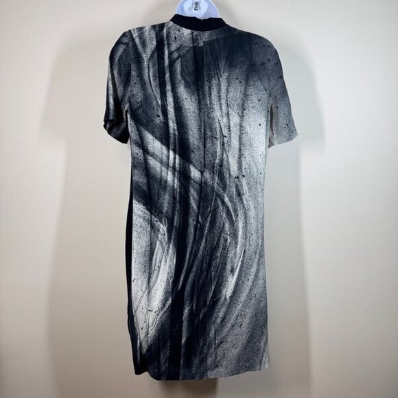 Go by Go Silk 100% Silk Black Gray Marble Print Women's Dress Size Small - Picture 8 of 15